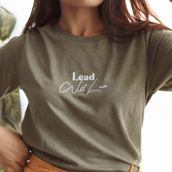 Lead With Love Olive Short Sleeve T-shirt